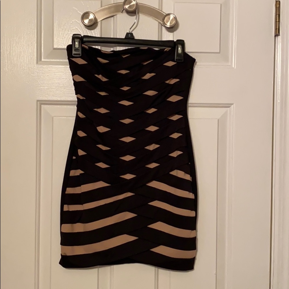 Black dress with nude cutouts